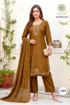 Saugaat Vol 1 By Passion Tree Mal Chanderi Kurti With Bottom Dupatta 
